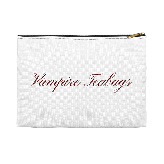 Vampire Teabags Accessory Pouch | Cute Cosmetic Bag, Halloween Gift, Witchy Supplies, Gothic Makeup Case, Quirky Storage