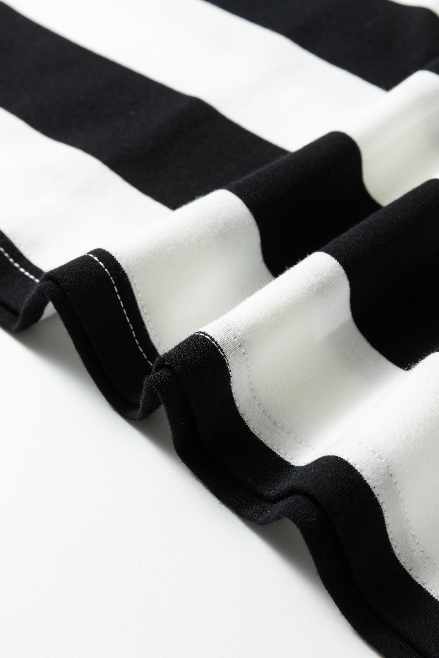 Black Stripe Floral Print Puff Sleeve Patchwork Blouse