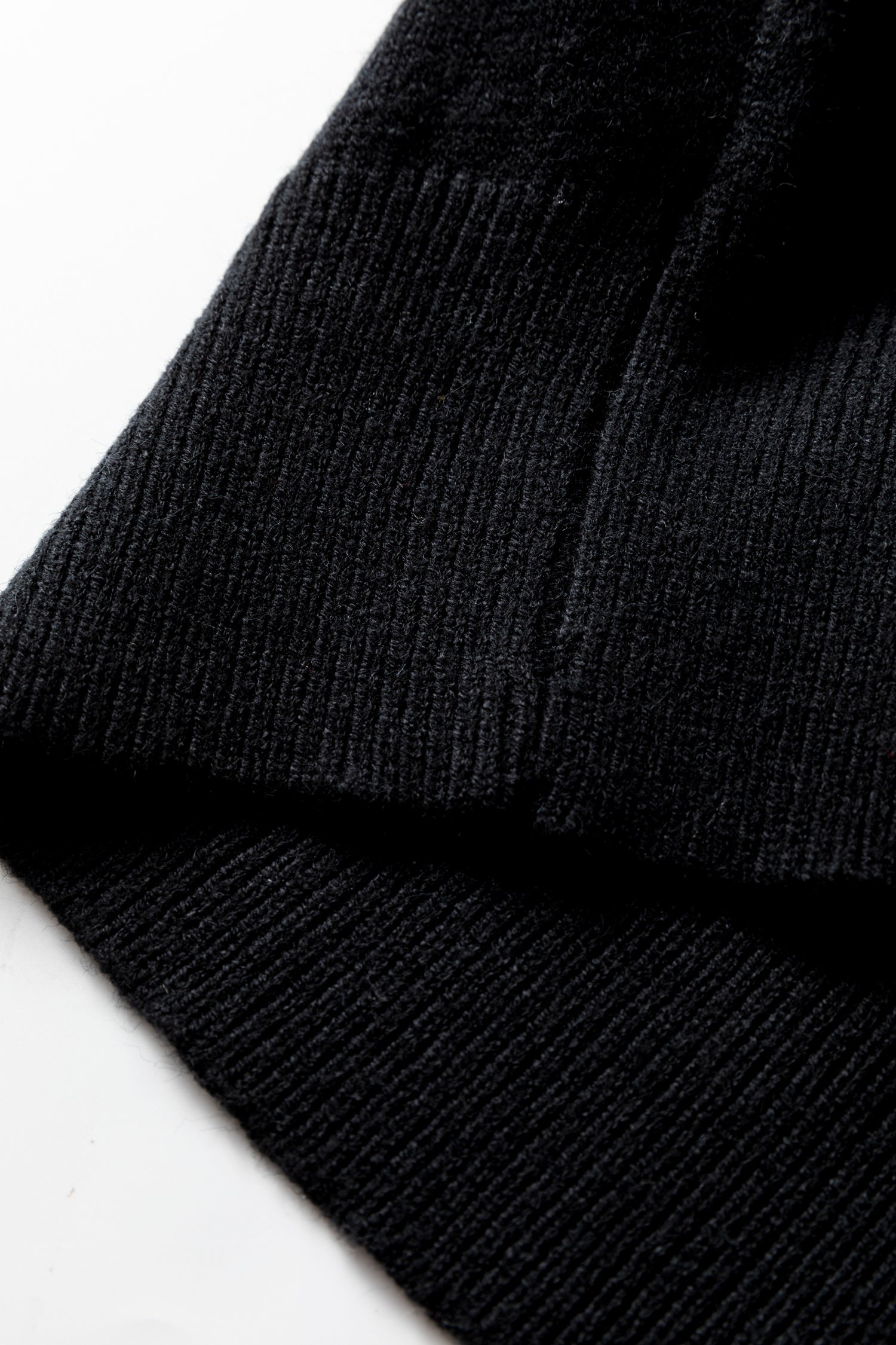 Black High Neck Puff Sleeve Sweater Pleated Mini Skirt 2pcs Knitted Outfit