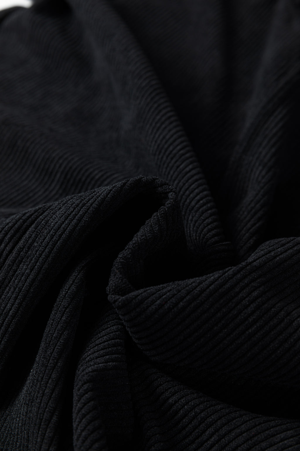 Black Plus Size Corduroy Patch Pocket Sleeveless Mini Dress